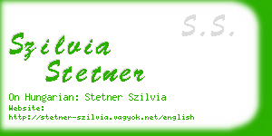 szilvia stetner business card